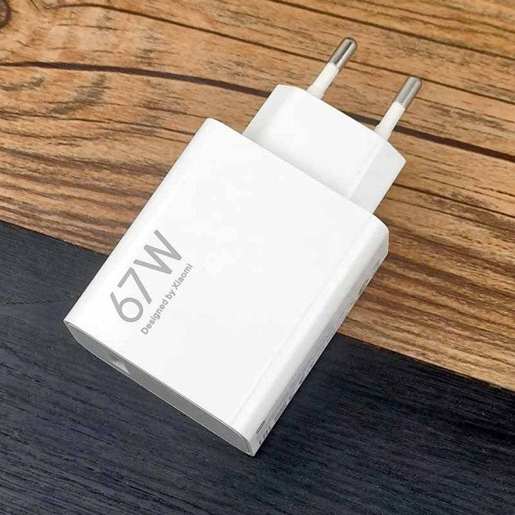 شارژر دیواری شیائومی مدل 67 وات به همراه کابل تبدیل USB-C اصلی سر جعبه به همراه کابل