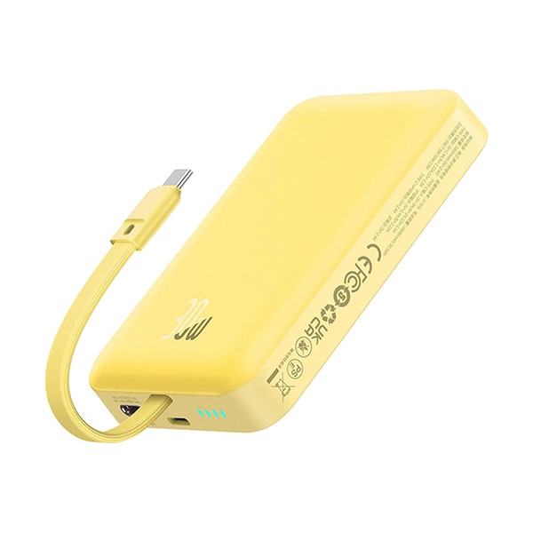 پاوربانک بیسوس 10000 میلی آمپر ساعت مدل Magnetic Mini Wireless Fast Charge Type-C 30W