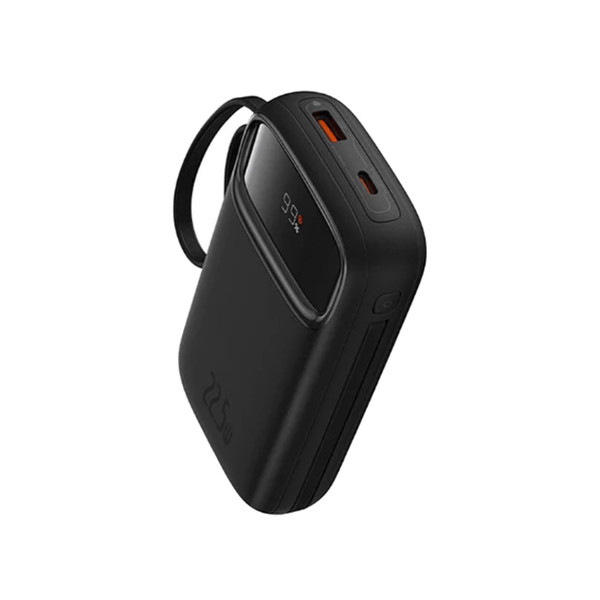 پاوربانک بیسوس 10000 میلی آمپر ساعت مدل Qpow2 Dual-Cable Digital Display Fast Charge 22.5W