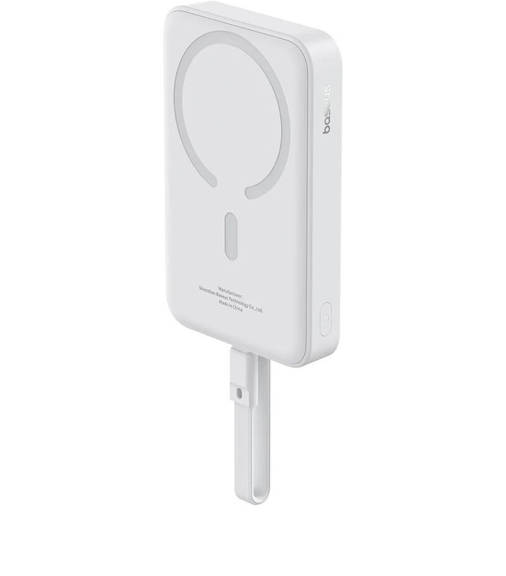 پاوربانک بیسوس 10000 میلی آمپر ساعت مدل Magnetic Mini Wireless Fast Charge Type-C 30W