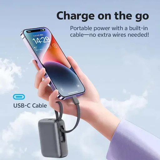 پاوربانک 20000 میلی آمپر کیو سی وای 45 وات مدل QCY PB20A pd fast charge