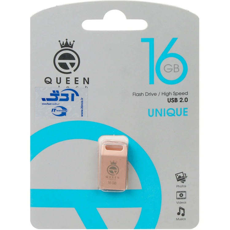 فلش مموری کوئین تک مدل Unique USB 2.0 ظرفیت 16 گیگابایت