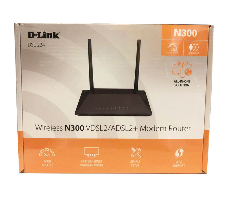 مودم و روتر بی سیم VDSL2/ADSL Plus دی لینک مدلwireless N300 DSL-224