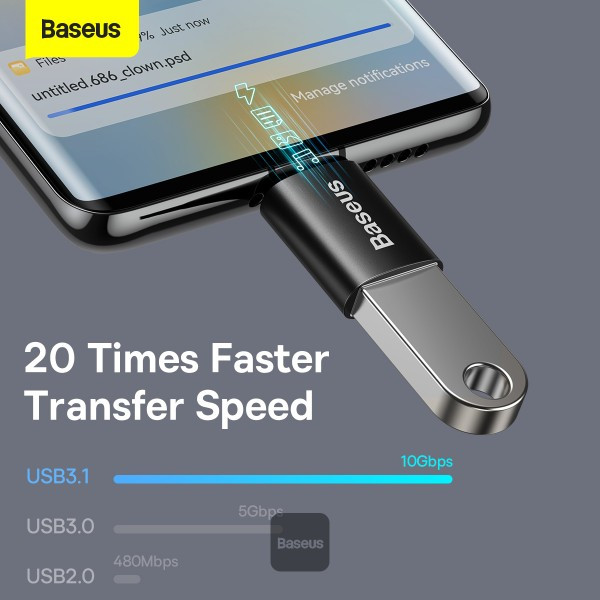 تبدیل USB-A 3.1 به تایپ سی باسئوس مدل Ingenuity Series Mini OTG Adaptor ZJJQ000001