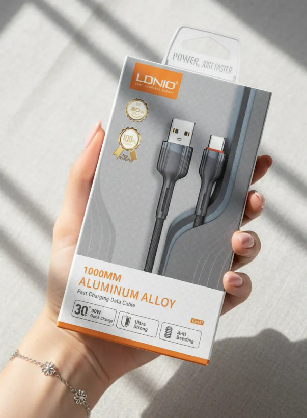 کابل تبدیل USB به USB-C الدینو مدل LDNIO LS641 30 واتی