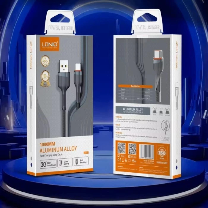 کابل تبدیل USB به USB-C الدینو مدل LDNIO LS641 30 واتی